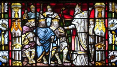 St. Patrick erklärt das Konzept der Heiligen Dreifaltigkeit - Andreas Franz Borchert- cc