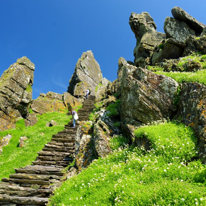 Die Stufen von Skellig Michael 1 Escaliers de Skellig Michael - © MNStudio