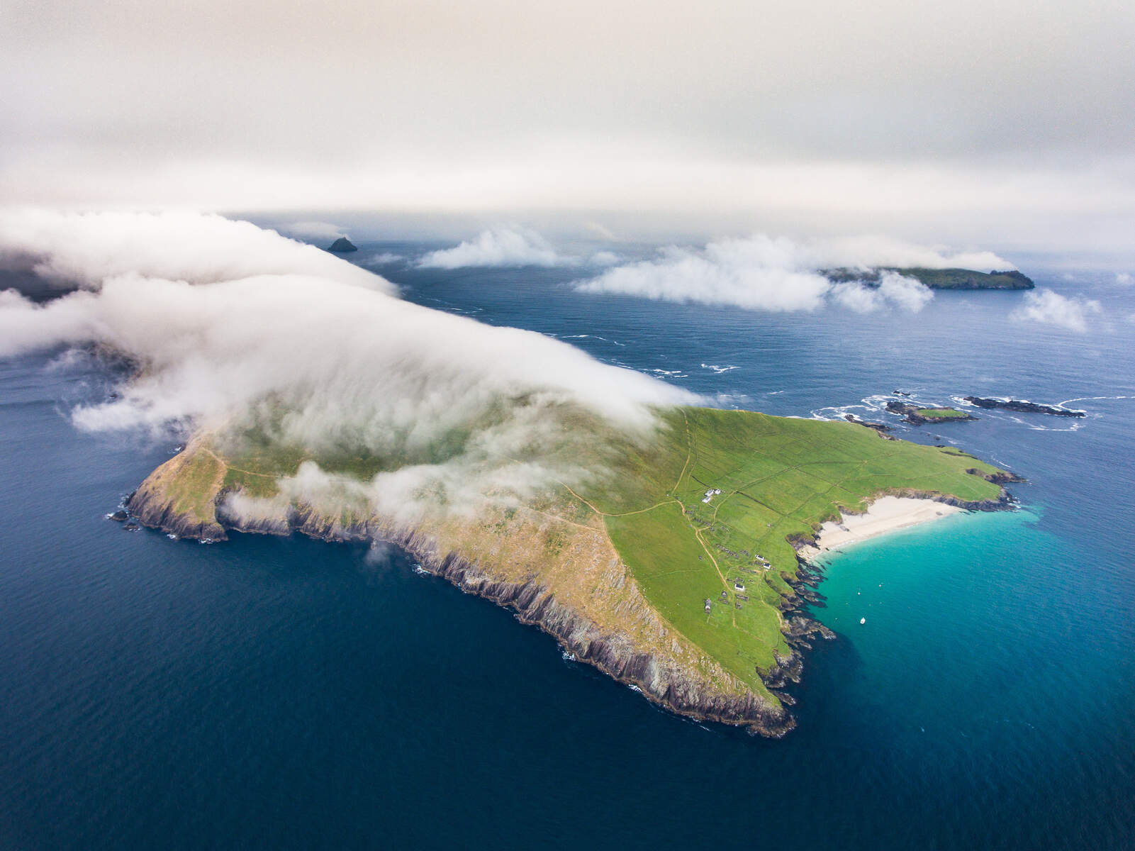 Luftaufnahme von Great Blasket Island - © Tom Archer