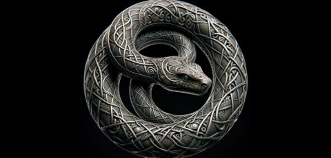 Eine Schlange in Flechtwerk - Go to Ireland.com