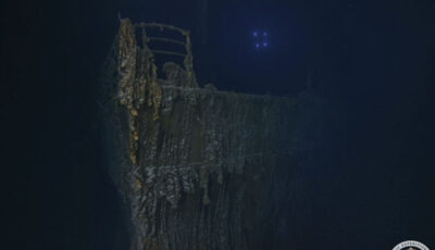 Das Wrack der Titanic hat einen Teil seiner Reling verloren - @RMSTitanic_Inc (X)