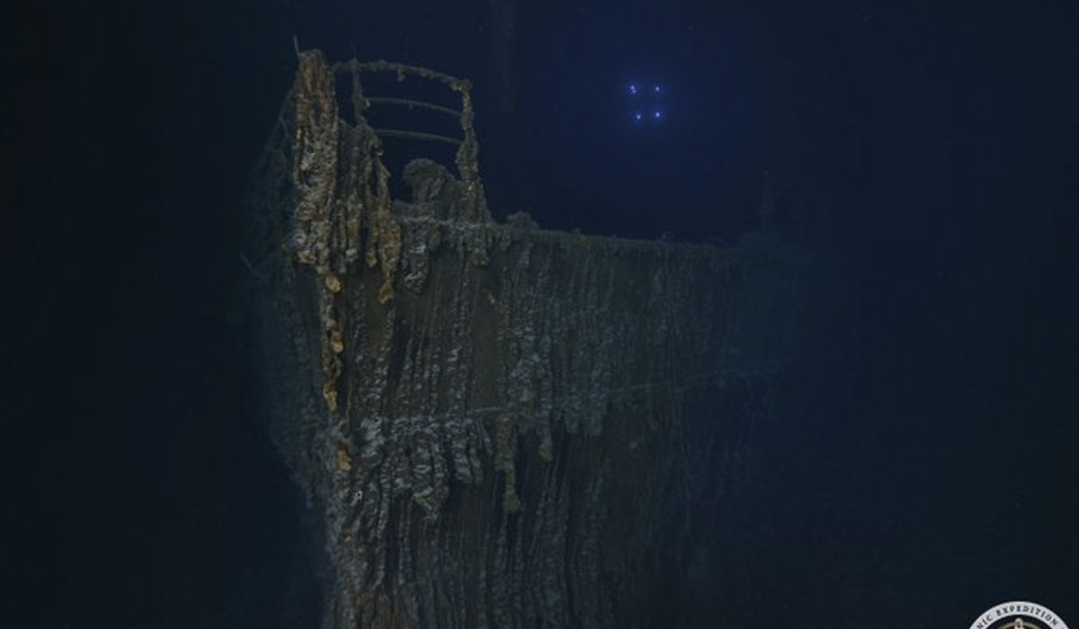 Das Wrack der Titanic hat einen Teil seiner Reling verloren - @RMSTitanic_Inc (X)
