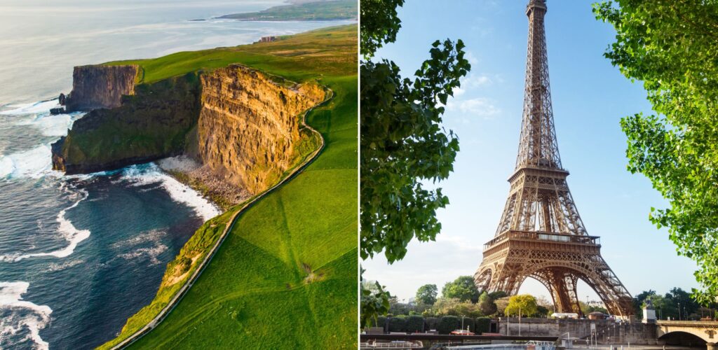 Finde heraus, wie Irland Frankreich sieht