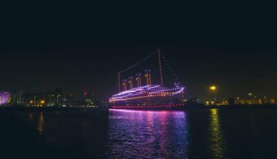 Die Titanic wird in Belfast von Drohnen nachgebaut