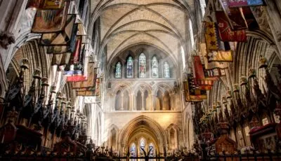 Die St Patrick’s Cathedral 1 Die St Patrick’s Cathedral in Dublin mit ihrem gotischen Turm