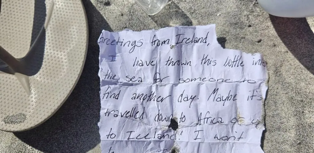 Eine Flaschenpost startet in Irland und erreicht New Jersey in den USA!