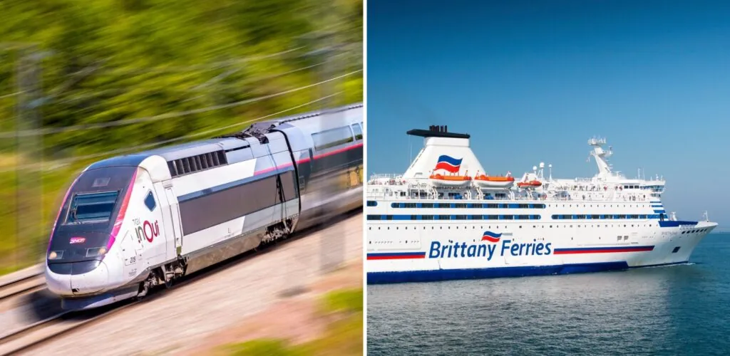 Die Kombination Zug-Fähre ab Frankreich