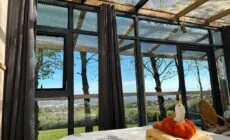 Sky gazer cabin in the woods