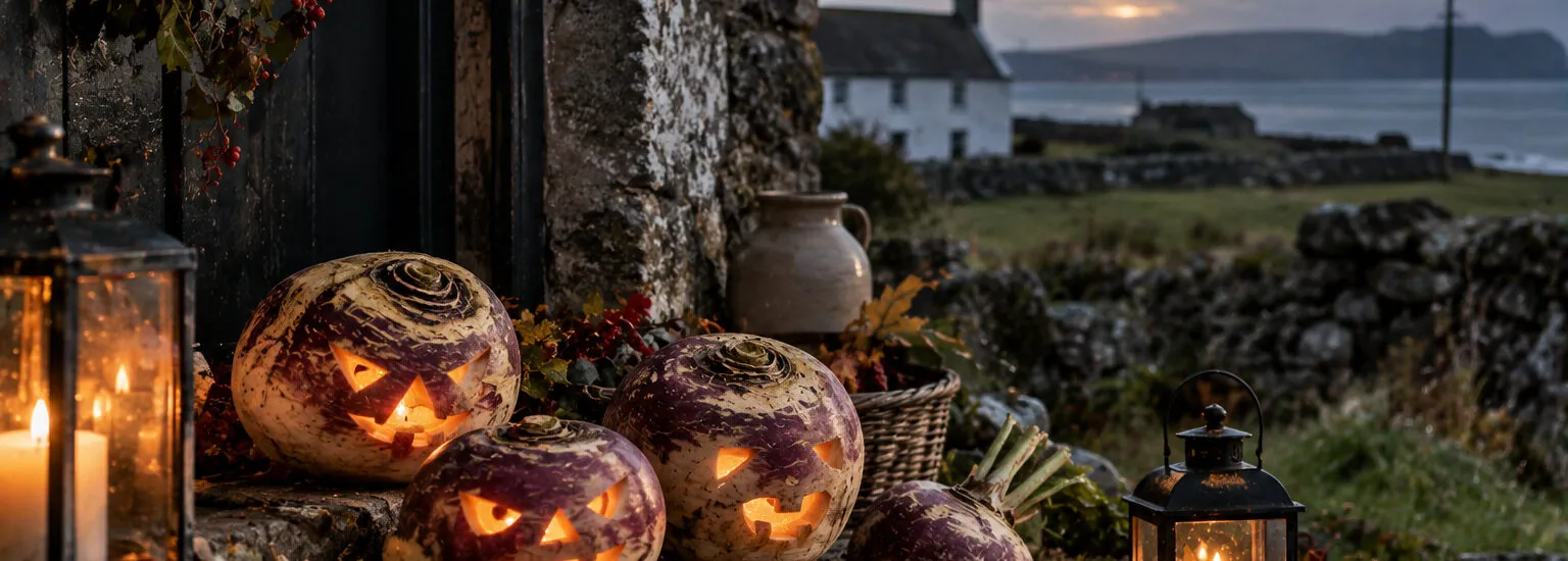 Geschnitzte Rüben in Irland: ein alter Halloween-Brauch
